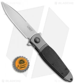 CRKT Bombastic Frame Lock Knife Black GFN (3.3" Satin) K340KXP -Cutting Edge Cutlery Knives Store CRKT Bombastic Black GFN K340KXP BHQ 51846 jr bottlecap 2