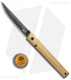 CRKT CEO Liner Lock Blade HQ Exclusive Knife Brass (3.11" Black Stonewash D2) 9 CRKT CEO Liner Lock Blade HQ Exclusive Knife Brass (3.11" Black Stonewash D2) -Cutting Edge Cutlery Knives Store CRKT Brass CEO LL Black SW BHQ 113987 jr bottlecap