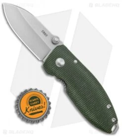 CRKT Exclusive Burnley Squid Frame Lock Knife Green Micarta (2.25" Stonewash D2) -Cutting Edge Cutlery Knives Store CRKT Burnley Squid FL Green Micarta SW 2490ODD2 BHQ 116187 jr bottlecap