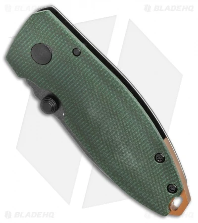 CRKT Burnley Squid Frame Lock Knife Green Micarta (2.25" Smokewash D2) 4 CRKT Burnley Squid Frame Lock Knife Green Micarta (2.25" Smokewash D2) - Image 2