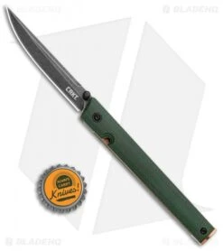 CRKT CEO Liner Lock Knife Green Micarta (3.1" Smokewash D2) BHQ Exclusive 12 CRKT CEO Liner Lock Knife Green Micarta (3.1" Smokewash D2) BHQ Exclusive -Cutting Edge Cutlery Knives Store CRKT CEO LL Green Micarta SW D2 7096GKD2 BHQ 101007 jr 1 bottlecap