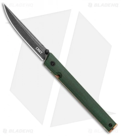CRKT CEO Liner Lock Knife Green Micarta (3.1" Smokewash D2) BHQ Exclusive 3 CRKT CEO Liner Lock Knife Green Micarta (3.1" Smokewash D2) BHQ Exclusive