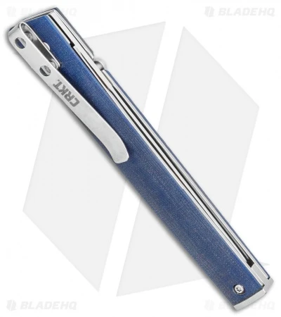 CRKT CEO Liner Lock Knife Blue Linen Micarta (3.1" Satin S35VN) BHQ Exclusive 5 CRKT CEO Liner Lock Knife Blue Linen Micarta (3.1" Satin S35VN) BHQ Exclusive - Image 3