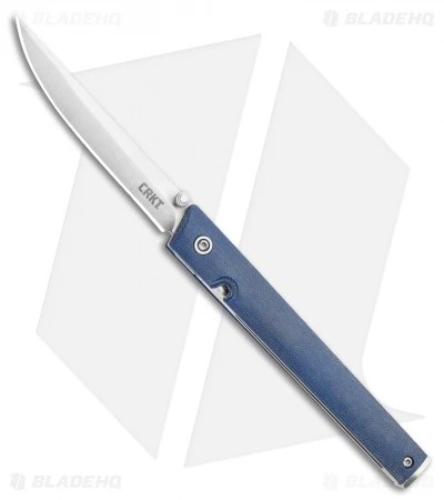 CRKT CEO Liner Lock Knife Blue Linen Micarta (3.1" Satin S35VN) BHQ Exclusive 3 CRKT CEO Liner Lock Knife Blue Linen Micarta (3.1" Satin S35VN) BHQ Exclusive