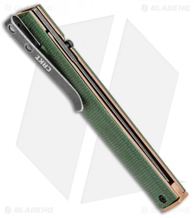 CRKT CEO Liner Lock Knife Green Micarta (3.1" Smokewash D2) BHQ Exclusive 5 CRKT CEO Liner Lock Knife Green Micarta (3.1" Smokewash D2) BHQ Exclusive - Image 3