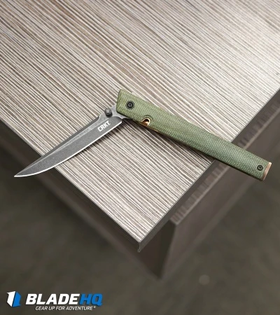 CRKT CEO Liner Lock Knife Green Micarta (3.1" Smokewash D2) BHQ Exclusive 7 CRKT CEO Liner Lock Knife Green Micarta (3.1" Smokewash D2) BHQ Exclusive - Image 5