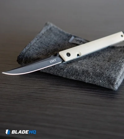 CRKT CEO Liner Lock Knife White Micarta (3.1" Smokewash D2) BHQ Exclusive 8 CRKT CEO Liner Lock Knife White Micarta (3.1" Smokewash D2) BHQ Exclusive - Image 6