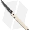 CRKT CEO Liner Lock Knife White Micarta (3.1" Smokewash D2) BHQ Exclusive -Cutting Edge Cutlery Knives Store CRKT CEO Liner Lock Knife White Micarta Smokewash Exclusive BHQ 116341 jr