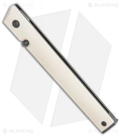 CRKT CEO Liner Lock Knife White Micarta (3.1" Smokewash D2) BHQ Exclusive 4 CRKT CEO Liner Lock Knife White Micarta (3.1" Smokewash D2) BHQ Exclusive - Image 2