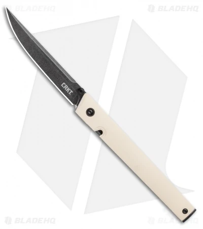 CRKT CEO Liner Lock Knife White Micarta (3.1" Smokewash D2) BHQ Exclusive 3 CRKT CEO Liner Lock Knife White Micarta (3.1" Smokewash D2) BHQ Exclusive