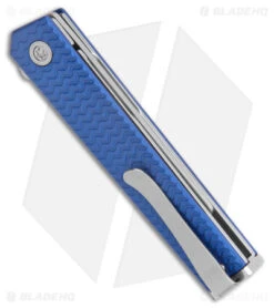 CRKT CEO Microflipper Liner Lock Knife Blue Aluminum (2.21" Satin) -Cutting Edge Cutlery Knives Store CRKT CEO Microflipper LL Blue Aluminum Satin BHQ 178655 jr side