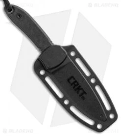 CRKT Carson F4-02N Fixed Blade Neck Knife Black G-10 (2.88" Satin) -Cutting Edge Cutlery Knives Store CRKT Carson F4 02N Neck Knife Black G 10 Satin CRF402N BHQ 90721 jr sheath