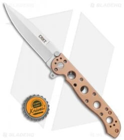 CRKT Carson M16-03BS Frame Lock Knife Bronze Stainless Steel (3.6" Satin) -Cutting Edge Cutlery Knives Store CRKT Carson M16 03BS FL SS Satin BHQ 119388 jr bottlecap