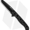 CRKT Carson M16-10K EDC Tanto Liner Lock Knife Black Zytel (3" Black Serr) -Cutting Edge Cutlery Knives Store CRKT Carson M16 10K Compact Tanto LL Black Zytel Black Serr BHQ 87746 jr