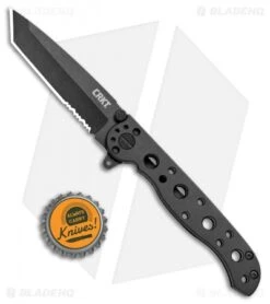 CRKT Carson M16-10KS EDC Tanto Frame Lock Knife (3" Black Serr) -Cutting Edge Cutlery Knives Store CRKT Carson M16 10KS EDC Tanto Tactical Zytel Black Serr BHQ 11420 jr bottlecap