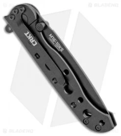 CRKT Carson M16-10KS EDC Tanto Frame Lock Knife (3" Black Serr) -Cutting Edge Cutlery Knives Store CRKT Carson M16 10KS EDC Tanto Tactical Zytel Black Serr BHQ 11420 jr side