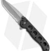 CRKT Carson M16-12 Folding Tanto Flipper Knife BB (3" Bead Blast Serr) -Cutting Edge Cutlery Knives Store CRKT Carson M16 12 Folding Tanto BB BB Serr BHQ 87731 jr