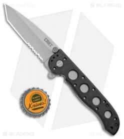 CRKT Carson M16-12Z Folding Tanto Flipper Knife Zytel (3" Bead Blast Serr) -Cutting Edge Cutlery Knives Store CRKT Carson M16 12Z Folding Tanto Zytel BB Serr BHQ 8902 jr bottlecap