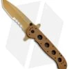 CRKT Carson M16-14DSFG Tanto Flipper Knife Desert Tan G-10 (3.875" Serr) -Cutting Edge Cutlery Knives Store CRKT Carson M16 14DSFG Tanto Desert Tan Serr BHQ 4980 jr