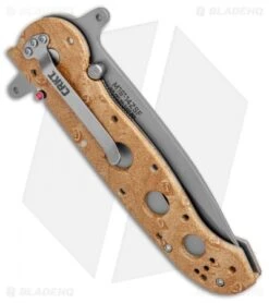 CRKT Carson M16-14ZSF Tanto Flipper Knife Desert Tan (3.875" Bead Blast Serr) -Cutting Edge Cutlery Knives Store CRKT Carson M16 14ZSF Tanto Desert Tan BB Serr BHQ 7950 jr side