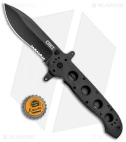 CRKT Carson M21-14SF Special Forces Flipper Knife Aluminum (3.875" Black Serr) 9 CRKT Carson M21-14SF Special Forces Flipper Knife Aluminum (3.875" Black Serr) -Cutting Edge Cutlery Knives Store CRKT Carson M21 12SF Special Forces Aluminum Black Serr BHQ 6703 jr bottlecap