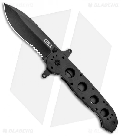 CRKT Carson M21-14SF Special Forces Flipper Knife Aluminum (3.875" Black Serr) 3 CRKT Carson M21-14SF Special Forces Flipper Knife Aluminum (3.875" Black Serr)