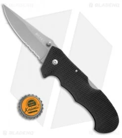 CRKT Cascade Lockback Folding Knife (3.5" Bead Blast Serr) -Cutting Edge Cutlery Knives Store CRKT Cascade LB BB Serr 6914 BHQ 72002 jr bottlecap