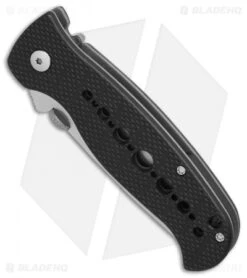 CRKT Crawford Falcon Liner Lock Knife Black Zytel (3.875" Satin) 6232 8 CRKT Crawford Falcon Liner Lock Knife Black Zytel (3.875" Satin) 6232 -Cutting Edge Cutlery Knives Store CRKT Crawford Falcon black zytel satin BHQ 76310 er spine