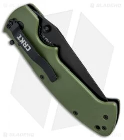 CRKT Crawford Kasper Liner Lock Knife OD Green Zytel (3.75" Black Serr) 6783KOD 8 CRKT Crawford Kasper Liner Lock Knife OD Green Zytel (3.75" Black Serr) 6783KOD -Cutting Edge Cutlery Knives Store CRKT Crawford Kasper LL OD Green Zytel Black Serr CR6783KOD BHQ 43795 jr side