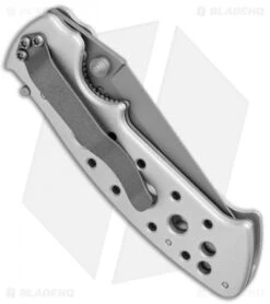 CRKT Crawford Kasper Professional Liner Lock Knife Silver (3" Gray) 7772 8 CRKT Crawford Kasper Professional Liner Lock Knife Silver (3" Gray) 7772 -Cutting Edge Cutlery Knives Store CRKT Crawford Kasper Professional LL Silver Gray 7772 BHQ 76580 jr side