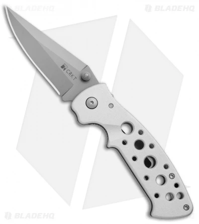CRKT Crawford Kasper Professional Liner Lock Knife Silver (3" Gray) 7772 3 CRKT Crawford Kasper Professional Liner Lock Knife Silver (3" Gray) 7772