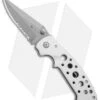 CRKT Crawford Kasper Professional Liner Lock Knife Silver (3.75" Gray Serr) 7728 -Cutting Edge Cutlery Knives Store CRKT Crawford Kasper Professional LL Silver Gray Serr 7728 BHQ 75702 jr