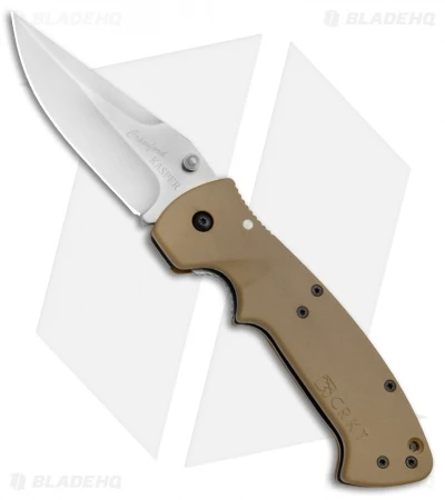 CRKT Crawford Kasper Liner Lock Knife Tan Zytel (3.75" Satin) 6773D 3 CRKT Crawford Kasper Liner Lock Knife Tan Zytel (3.75" Satin) 6773D