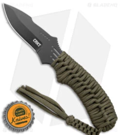 CRKT Crawford Thunder Strike Neck Knife Green Paracord (2.8" Black) 2032 -Cutting Edge Cutlery Knives Store CRKT Crawford Thunder Strike Neck Green Paracord Black BHQ 27278 jr bottlecap