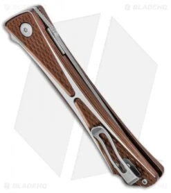 CRKT Crossbones Liner Lock Knife Bronze Aluminum (3.5" Satin) 7530B -Cutting Edge Cutlery Knives Store CRKT CrossboneS Liner Lock Knife Bronze 3.5in Satin 7530B BHQ 113910 LS Side