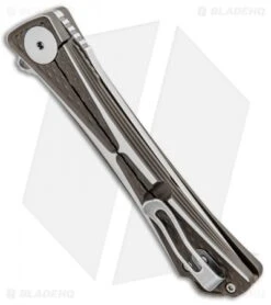 CRKT Crossbones Limited Edition Liner Lock Knife Ti (3.5" Satin M390) 7531 -Cutting Edge Cutlery Knives Store CRKT Crossbones Limited Edition LL Ti Satin 7531 BHQ 97577 jr side