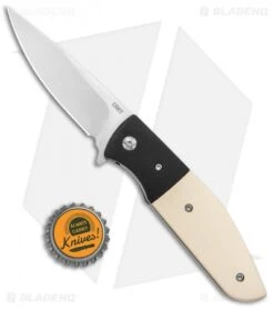 CRKT Curfew Spring Assisted Knife White Fiber/Black Aluminum (3.1" Satin) -Cutting Edge Cutlery Knives Store CRKT Curfew REsin Handle LL DP Satin BHQ 138959 jr bottlecap