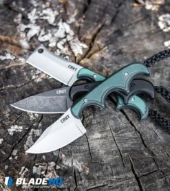 CRKT Folts Minimalist Bowie Fixed Blade Knife (2.15" Bead Blast) -Cutting Edge Cutlery Knives Store CRKT Folts Minimalist Bowie Neck Knife Black Green Micarta Bead Blast 2387 BHQ 7033 kp log web