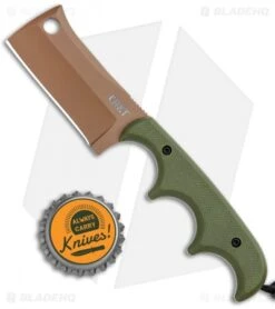 CRKT Folts Desert Warrior Minimalist Cleaver Neck Knife (2.1" Copper D2) -Cutting Edge Cutlery Knives Store CRKT Folts Minimalist Cleaver Neck Knife OD Green G 10 Copper BHQ 114000 jr bottlecap