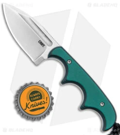 CRKT Folts Minimalist Spear Point Neck Knife Green Resin/Fiber (2.1" Stonewash) -Cutting Edge Cutlery Knives Store CRKT Folts Minimalist SP Neck Knife Green Resin Fiber SW BHQ 145872 jr bottlecap