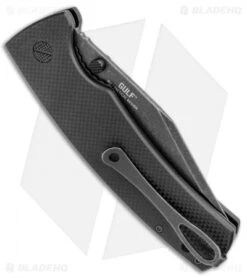 CRKT Ryan Johnson The Gulf Lock Knife Black G10 (4" Black Stonewash) -Cutting Edge Cutlery Knives Store CRKT Gulf LL Black G 10 BSW 2795 BHQ 103930 jr side 2