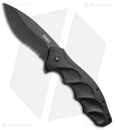 CRKT Ken Onion Foresight Liner Lock Knife (3.5" Black Serr) K220KKS 3 CRKT Ken Onion Foresight Liner Lock Knife (3.5" Black Serr) K220KKS