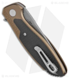 CRKT Ken Onion Jake Liner Lock Knife Bronze Aluminum (3.32" Bead Blast) -Cutting Edge Cutlery Knives Store CRKT Ken Onion Jake LL Bronze Aluminum BB BHQ 178669 jr side