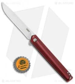 CRKT Ken Onion Stylus Spring Assisted Flipper Knife Maroon (3.1" Satin) K820BXP -Cutting Edge Cutlery Knives Store CRKT Ken Onion Stylus Assisted Flipper Maroon Satin K820BXP BHQ 124716 jr bottlecap