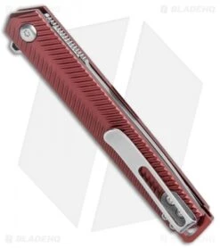 CRKT Ken Onion Stylus Spring Assisted Flipper Knife Maroon (3.1" Satin) K820BXP -Cutting Edge Cutlery Knives Store CRKT Ken Onion Stylus Assisted Flipper Maroon Satin K820BXP BHQ 124716 jr side