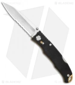 CRKT Lake Laredo Lockback Knife Black G-10 (3.25" Satin Serr) 7266