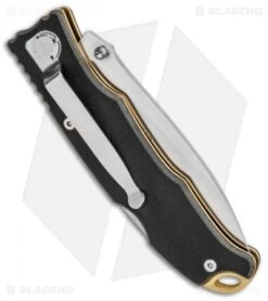 CRKT Lake Laredo Lockback Knife Black G-10 (3.25" Satin Serr) 7266 -Cutting Edge Cutlery Knives Store CRKT Lake Laredo LB Black G 10 Satin Serr 7266 BHQ 85978 jr side