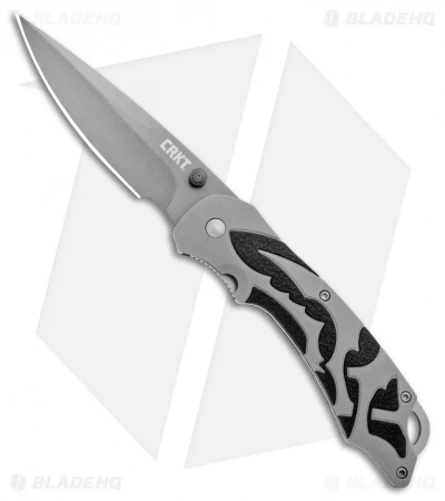 CRKT Lerch Moxie Knife Gray/Black Spring Assisted (3.29" Grey Plain) 1102 3 CRKT Lerch Moxie Knife Gray/Black Spring Assisted (3.29" Grey Plain) 1102