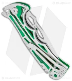 CRKT Nirk Tighe 2 Knife Green Stainless Steel (3.2" Satin) 5241 -Cutting Edge Cutlery Knives Store CRKT Nirk Tighe 2 Green SS Satin 5241 BHQ 119341 jr side