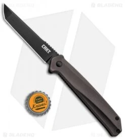 CRKT Onion Helical Liner Lock Knife Black Aluminum (3.52" Black D2) K500GKP 9 CRKT Onion Helical Liner Lock Knife Black Aluminum (3.52" Black D2) K500GKP -Cutting Edge Cutlery Knives Store CRKT Onion Helical LL Tanto Aluminum Black K500GKP BHQ 92301 jr bottlecap